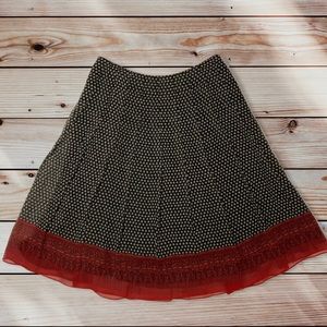 100% Silk Anne Klein Pleated Skirt Soft Flow Nice